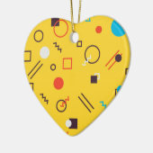 カッコいい,ユニーク,トレンディー,都市幾何学メンフィス セラミックオーナメント (左)