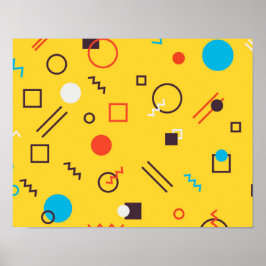 カッコいい,ユニーク,トレンディー，都市幾何学メンフィス ポスター