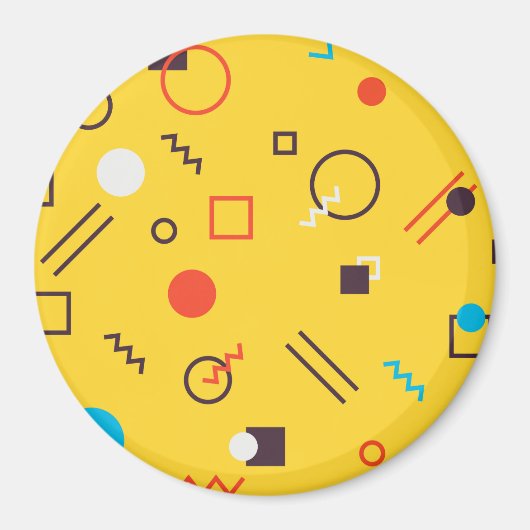 カッコいい,ユニーク,トレンディー，都市幾何学メンフィス マグネット (正面)