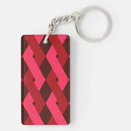 カッコいい,ユニーク,トレンディー，都市幾何形状 キーホルダー (裏面)