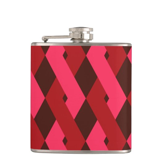 カッコいい,ユニーク,トレンディー，都市幾何形状 フラスク (正面)