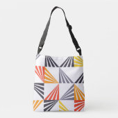 カッコいい, ユニーク,トレンディー，都市，カラフル三角形 クロスボディバッグ (裏面)
