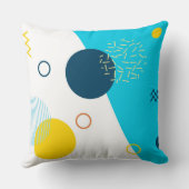 カッコいい, ユニーク,トレンディー，都市，メンフィスイラストレーション クッション (裏面)