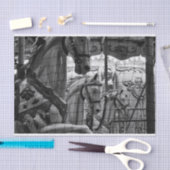 カッコいい、回転木馬の馬の都市、モダンな写真 薄葉紙 (クラフト)