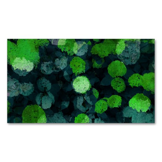 カッコいい、花柄/花模様のユニークな芸術 マグネット名刺 (正面)