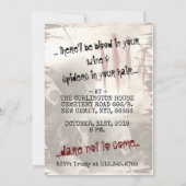 カッコいい,血，ハロウィンの恐ろしい招待 招待状 (裏面)