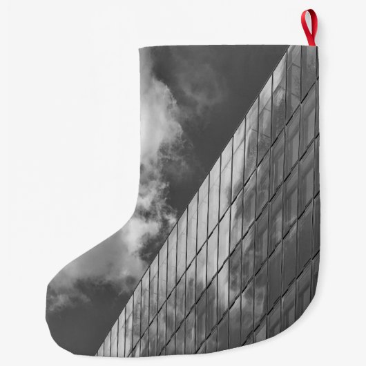 カッコいい，都市の自然と建築 ラージクリスマスストッキング (裏面)