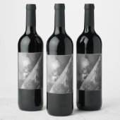 カッコいい，都市の自然と建築 ワインラベル (ボトル)