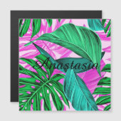 カッコいい，驚くべき，蛍光性の熱帯性ヤシ (正面/裏面)