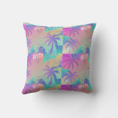 カッコいい，驚くべき，蛍光性の熱帯性ヤシ クッション (裏面)