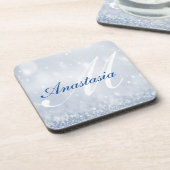 カッコいいAmazing, Blueグリッター名 コースター (左側)