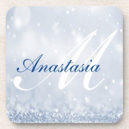 カッコいいAmazing, Blueグリッター名 コースター