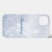 カッコいいAmazing, Blueグリッター名 Case-Mate iPhoneケース (裏面 (横))