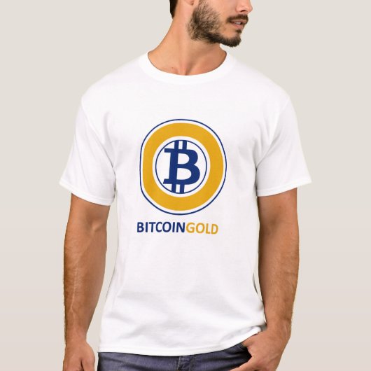 カッコいいBitcoin金ゴールド暗号通貨コインの署名 Tシャツ (正面)