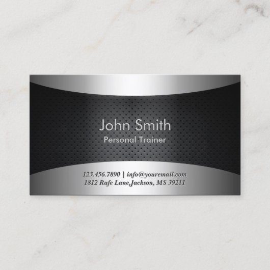 カッコいいCarbon Black Trainer名刺 名刺 (正面)