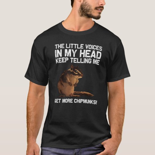 カッコいいChipmunk女男性へ性リス小声Ro Tシャツ (正面)