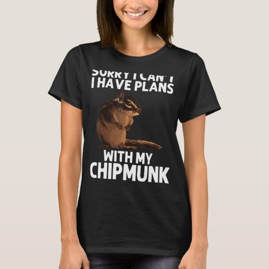 カッコいいChipmunk女男性へ性リス小声Ro Tシャツ (正面)