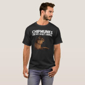 カッコいいChipmunk女男性へ性リス小声Ro Tシャツ (正面フル)