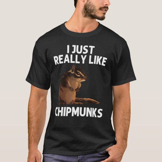 カッコいいChipmunk女男性へ性リス小声Ro Tシャツ (正面)