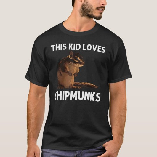 カッコいいChipmunk Boys子供へ Squirrel Wheparer Ro Tシャツ (正面)