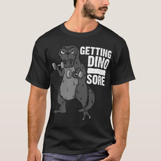 カッコいいDinoの痛みおもしろいTレックス Tシャツ (正面)