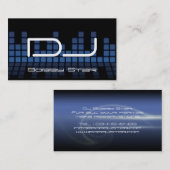 カッコいいDJのモダンで青い平衡装置の名刺 名刺 (正面/裏面)
