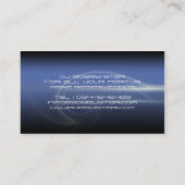 カッコいいDJのモダンで青い平衡装置の名刺 名刺 (裏面)