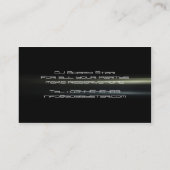 カッコいいDJのモダンな青レーザーの名刺 名刺 (裏面)
