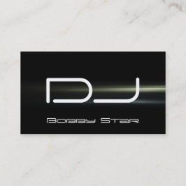 カッコいいDJのモダンな青レーザーの名刺 名刺