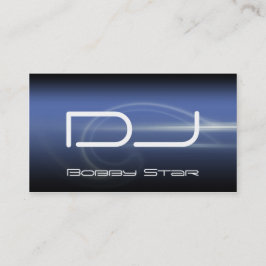 カッコいいDJのモダンな青レーザーの名刺 名刺