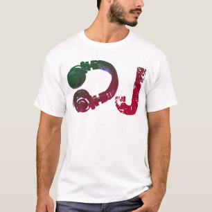カッコいいdj用ヘッドフォンtシャツ tシャツ