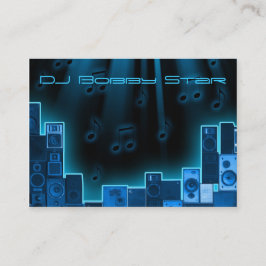カッコいいDJ青いレーザーの名刺 名刺