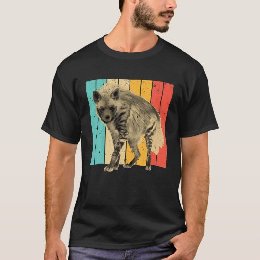 カッコいいHyena Women 男性へ Africa動物飼育員R Tシャツ (正面)