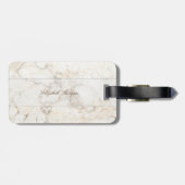 カッコいいMarbleテクスチャ、モノグラムパーソナライズされた- ラゲッジタグ (裏面横)
