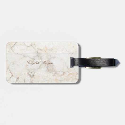 カッコいいMarbleテクスチャ、モノグラムパーソナライズされた- ラゲッジタグ (裏面横)