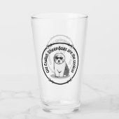カッコいいOld English Sheepdog (Gray 1)かわいいおもしろい タンブラーグラス (裏面)