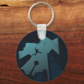 カッコいいPARKOURグラフィッ10代のクス建物ルーフジャンプ キーホルダー (正面)