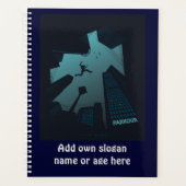 カッコいいPARKOURグラフィッ10代のクス建物ルーフジャンプ プランナー手帳 (正面)