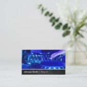 カッコいいPremium Metal -ターンテーブルスクラッチMusic Dj 名刺 (スタンド正面)