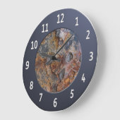 カッコいいSedementary Rock Shiny Metalic Digits円 ラージ壁時計 (傾斜)