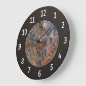 カッコいいSedementary Rock Shiny Metalic Digits円 ラージ壁時計 (傾斜)