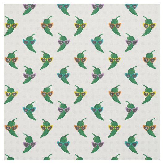 カッコいいShades Green Chile Pattern ファブリック (見本)