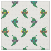 カッコいいShades Green Chile Pattern ファブリック (クローズアップ)