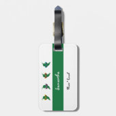 カッコいいShades Green Chile Pattern ラゲッジタグ (裏面縦)