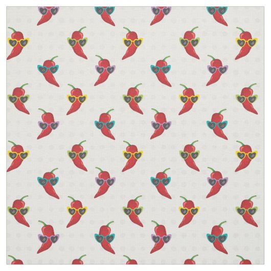 カッコいいShades Red Chile Pattern ファブリック (見本)