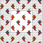 カッコいいShades Red Chile Pattern ファブリック (タイル)