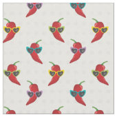 カッコいいShades Red Chile Pattern ファブリック (クローズアップ)