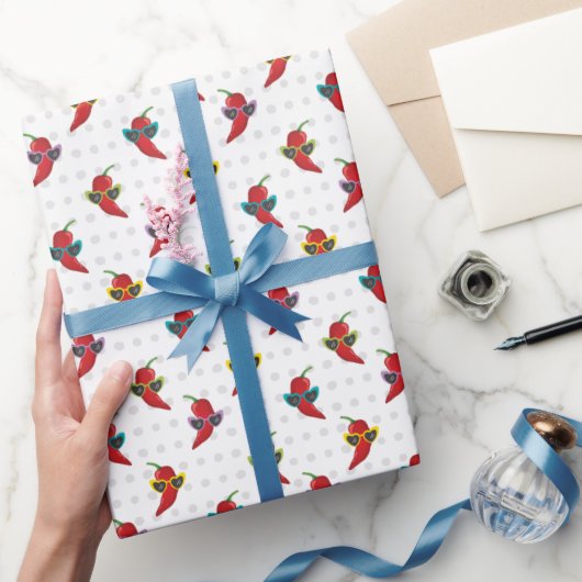 カッコいいShades Red Chile Pattern ラッピングペーパー (ギフト)