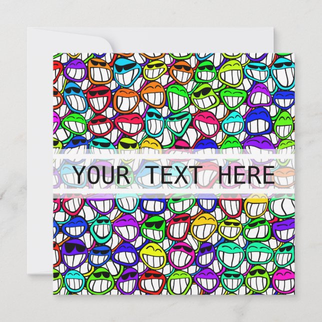 カッコいいSMILING顔グループ+テキスト (正面)