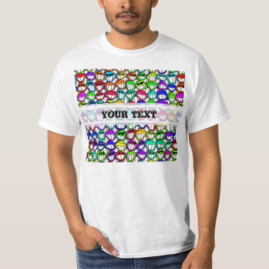 カッコいいSMILING顔グループ+テキスト Tシャツ (正面)